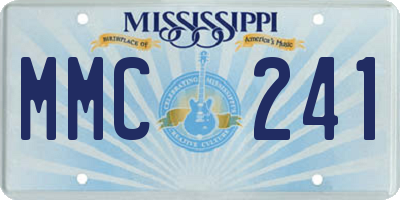MS license plate MMC241