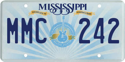 MS license plate MMC242