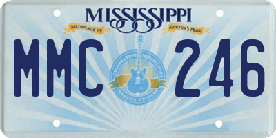MS license plate MMC246
