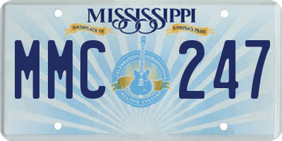 MS license plate MMC247