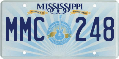 MS license plate MMC248