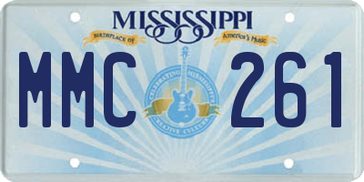 MS license plate MMC261