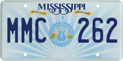 MS license plate MMC262