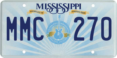 MS license plate MMC270