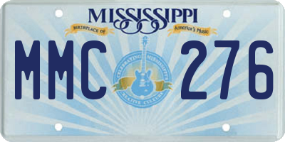MS license plate MMC276