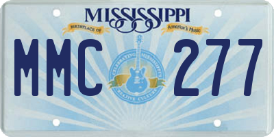 MS license plate MMC277