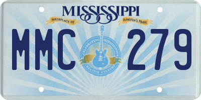 MS license plate MMC279