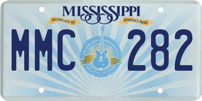 MS license plate MMC282
