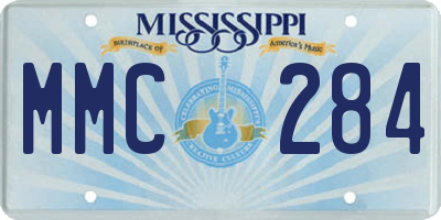 MS license plate MMC284