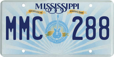 MS license plate MMC288