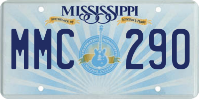 MS license plate MMC290