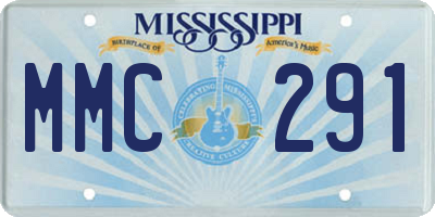 MS license plate MMC291
