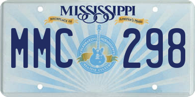 MS license plate MMC298