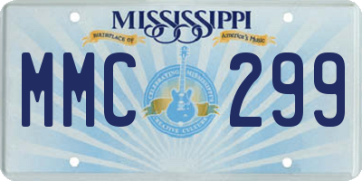 MS license plate MMC299