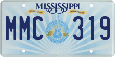 MS license plate MMC319