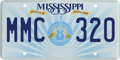MS license plate MMC320