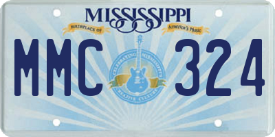 MS license plate MMC324