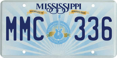 MS license plate MMC336