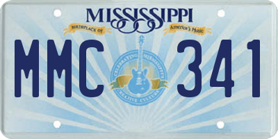 MS license plate MMC341