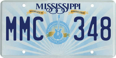 MS license plate MMC348