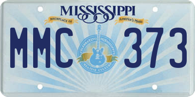 MS license plate MMC373