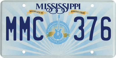 MS license plate MMC376