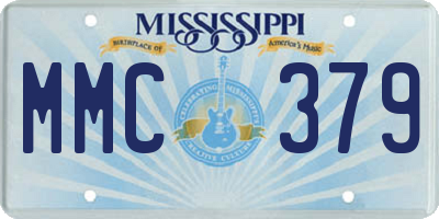 MS license plate MMC379