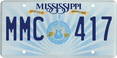 MS license plate MMC417