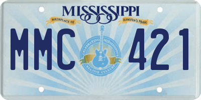 MS license plate MMC421