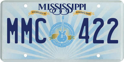 MS license plate MMC422