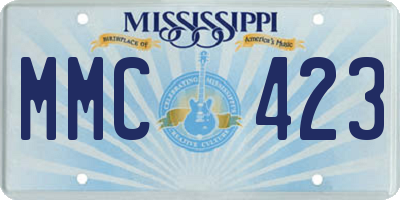 MS license plate MMC423