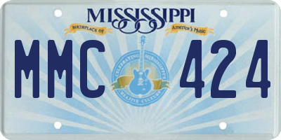 MS license plate MMC424
