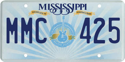 MS license plate MMC425