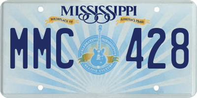 MS license plate MMC428