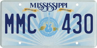 MS license plate MMC430