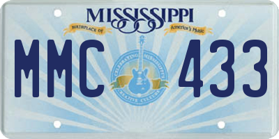 MS license plate MMC433