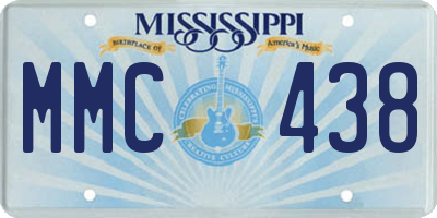 MS license plate MMC438