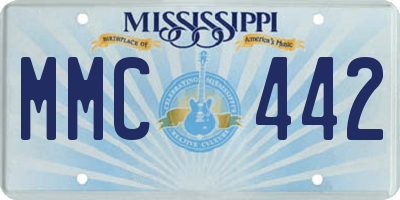 MS license plate MMC442