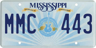 MS license plate MMC443