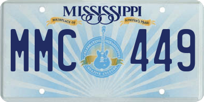 MS license plate MMC449