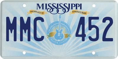 MS license plate MMC452