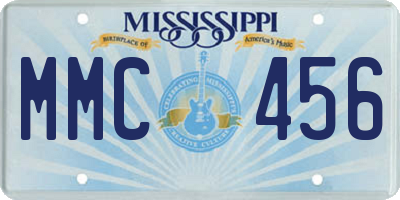 MS license plate MMC456