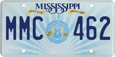 MS license plate MMC462