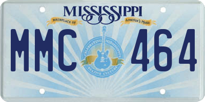 MS license plate MMC464