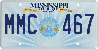 MS license plate MMC467