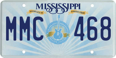 MS license plate MMC468