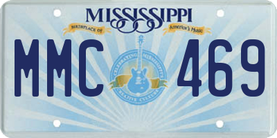 MS license plate MMC469