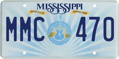 MS license plate MMC470