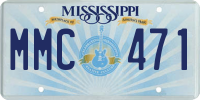 MS license plate MMC471