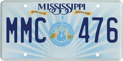 MS license plate MMC476